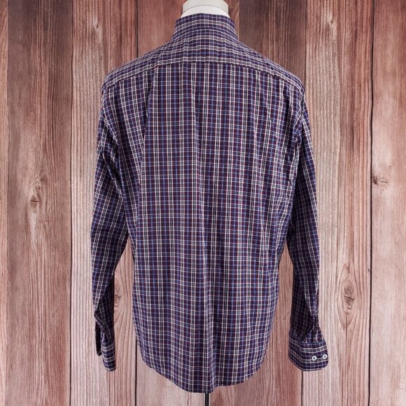 UNTUCKit Mens Size XL Millbrook Plaid Long Sleeve Button Up Performance Shirt - Picture 6 of 16